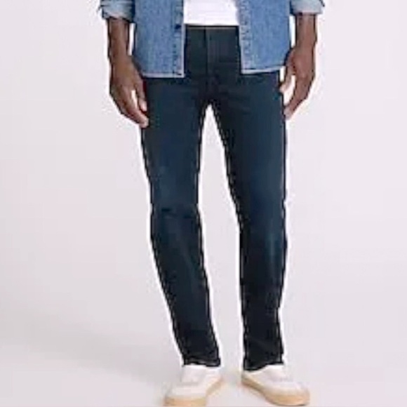 Express Mens Athletic Slim Jeans Straight Dark wash Size 36 X 30 Stretch denim - Picture 2 of 9